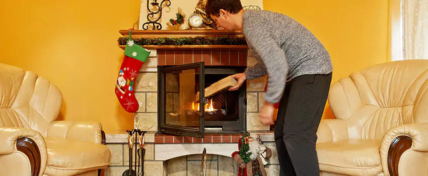 Rusted Metal Fireplace Restoration in Boone, North Carolina